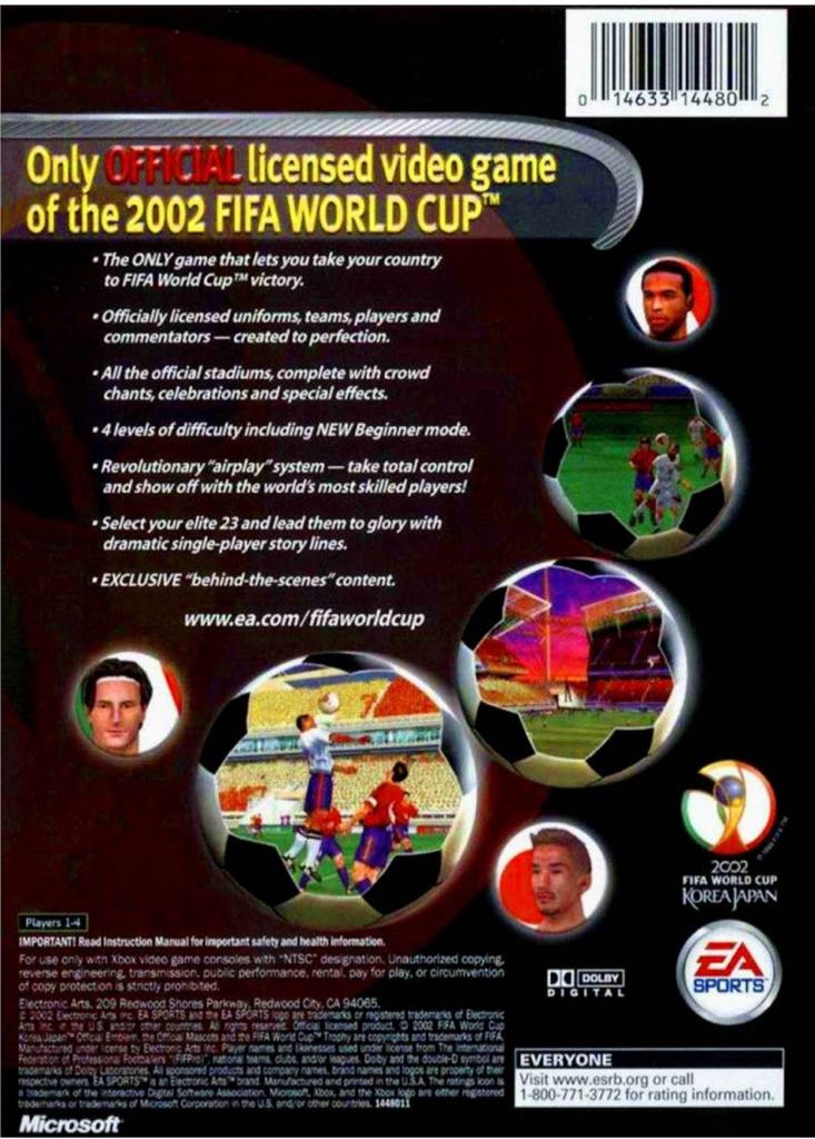 2002 FIFA World Cup - Microsoft Xbox (Ea Sports - 1-2) video game collectible [Barcode 014633144802] - Main Image 2