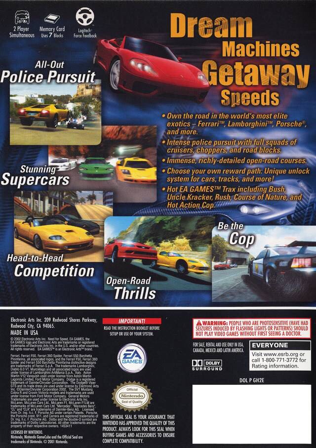 Need for Speed: Hot Pursuit 2 - Nintendo GameCube (Electronic Arts/EA Games - 1-2) video game collectible [Barcode 5030930031435] - Main Image 2