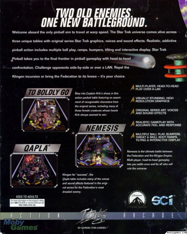 Star Trek Pinball - PC (Interplay) video game collectible - Main Image 2