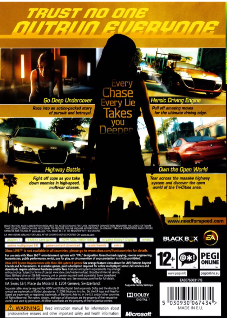 Need For Speed Undercover - Microsoft Xbox 360 (Ea Sports) video game collectible [Barcode 9030942067435] - Main Image 2