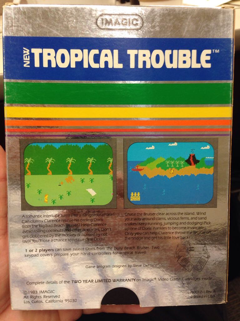 Tropical Trouble - Intellivision (Imagic) video game collectible - Main Image 2