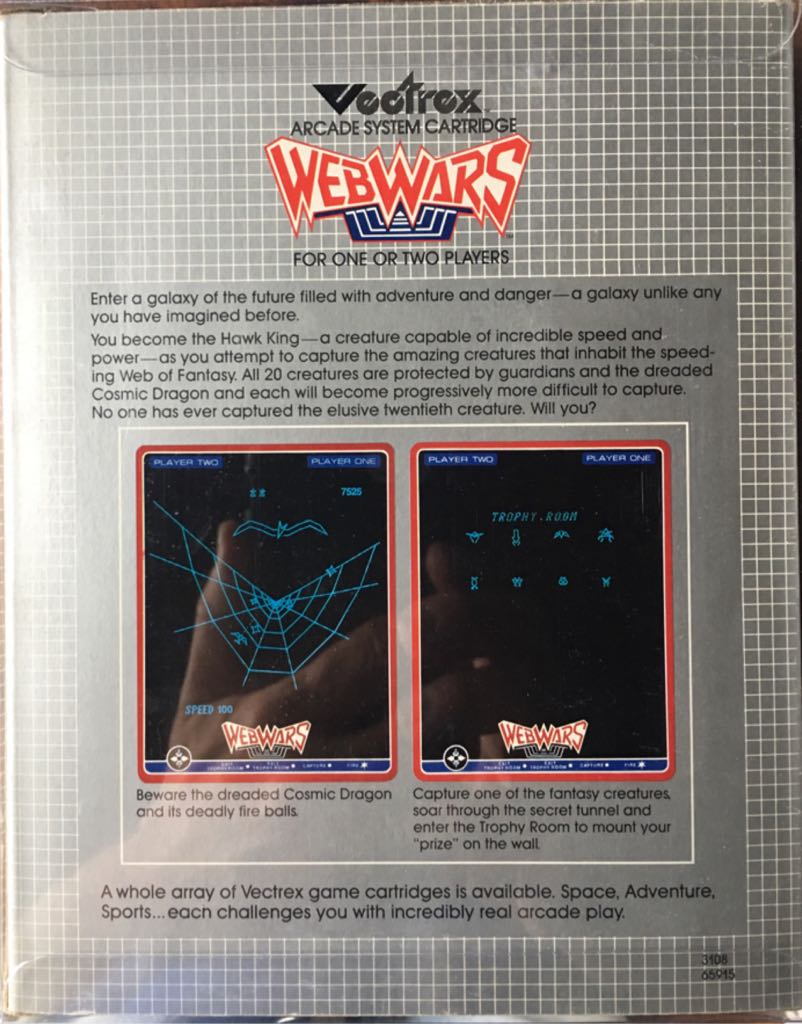 Webwars - Vectrex video game collectible - Main Image 2