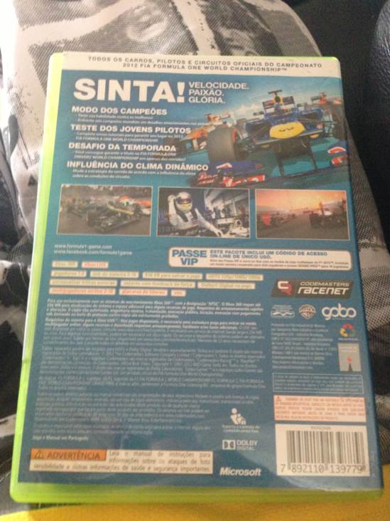 F1 2012 - Microsoft Xbox 360 (Codemasters) video game collectible [Barcode 7892110139779] - Main Image 2
