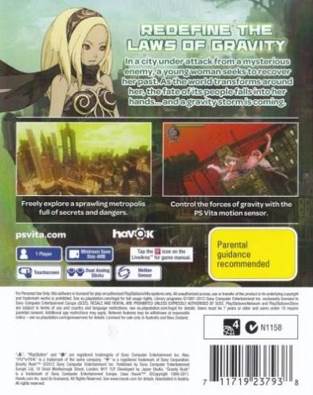 Gravity Rush - Sony PlayStation Vita (PS Vita) (Sony Computer Entertrainment - 1) video game collectible [Barcode 711719238638] - Main Image 2