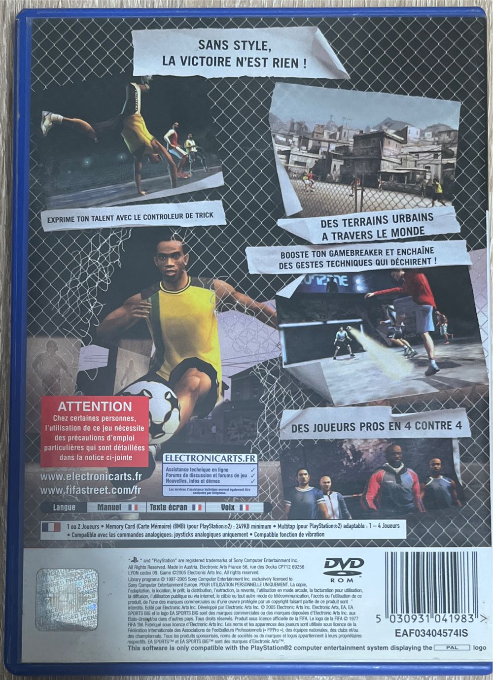 FIFA Street - Sony PlayStation 2 (PS2) (Electronic Arts - 1-4) video game collectible [Barcode 5030931041983] - Main Image 2