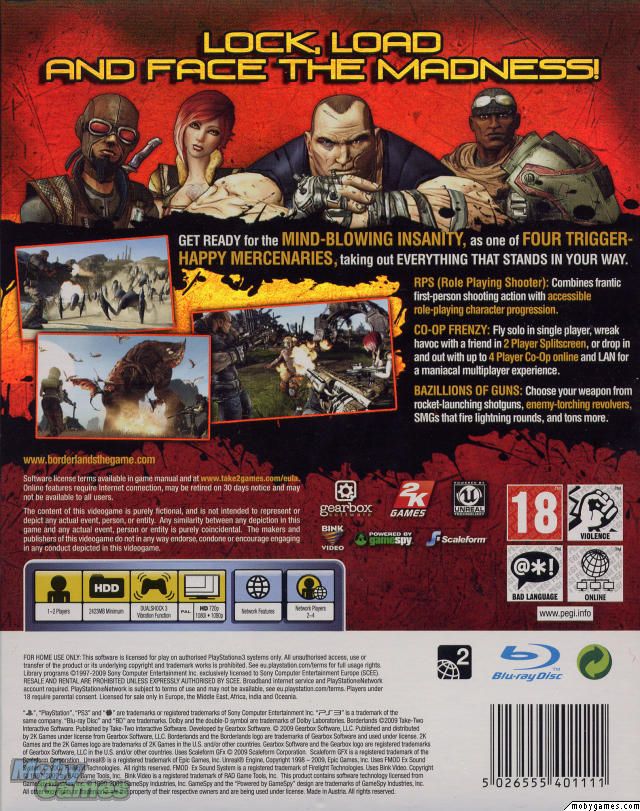 Boarderlands - Sony PlayStation 3 (PS3) (2K Games - 1) video game collectible - Main Image 2