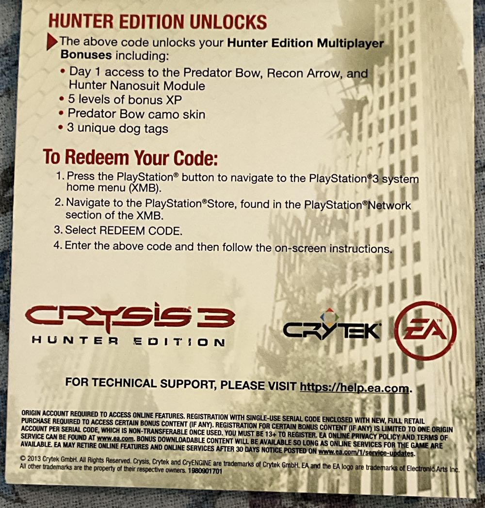 Crysis 3 Hunter Edition - Sony PlayStation 3 (PS3) ((EA) Electronic Arts - Single-Player) video game collectible [Barcode 014633198096] - Main Image 4