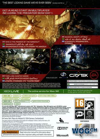 Crysis 3 - Microsoft Xbox 360 (EA - 1) video game collectible [Barcode 5030934109598] - Main Image 2
