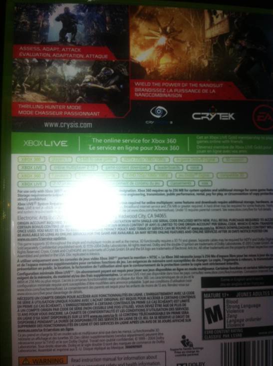 Crysis 3 - Microsoft Xbox 360 video game collectible - Main Image 2