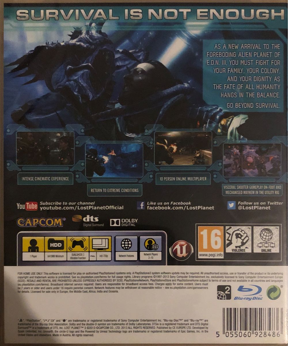 Lost Planet 3 - Sony PlayStation 3 (PS3) video game collectible [Barcode 5055060928486] - Main Image 2