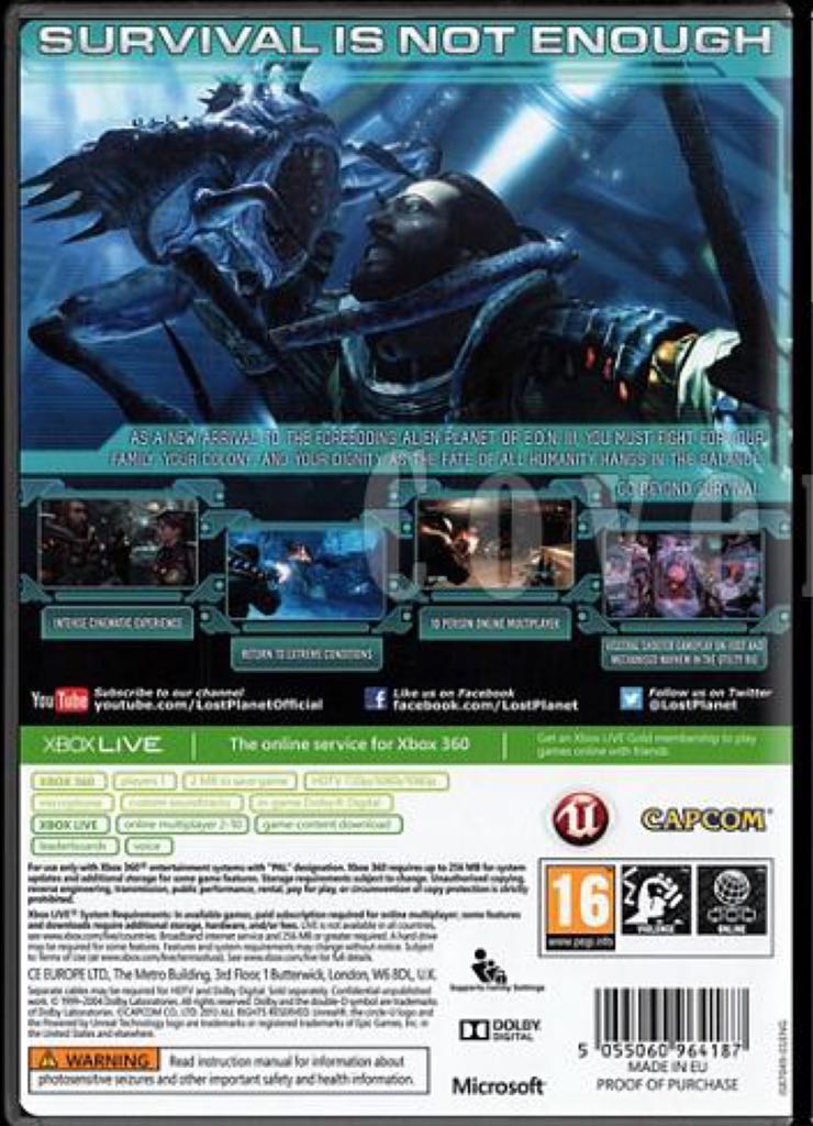 Lost Planet 3 - Microsoft Xbox 360 (Capcom - 1) video game collectible [Barcode 5055060964187] - Main Image 2
