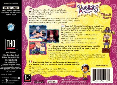 Rugrats: Scavenger Hunt - Nintendo 64 (N64) (THQ - 1-4) video game collectible [Barcode 785138301082] - Main Image 2