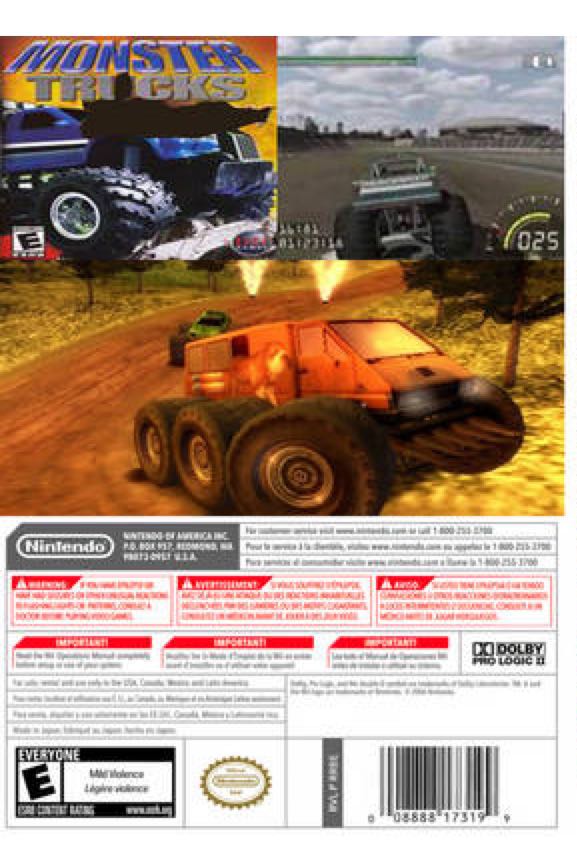 Monster Trucks Mayhem - Nintendo Wii (ZOO Publishing, Inc. - 1) video game collectible [Barcode 802068102470] - Main Image 2