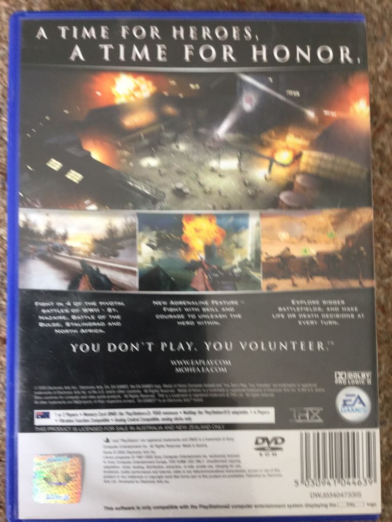 Medal Of Honour European Assault - Sony PlayStation 2 (PS2) video game collectible - Main Image 2