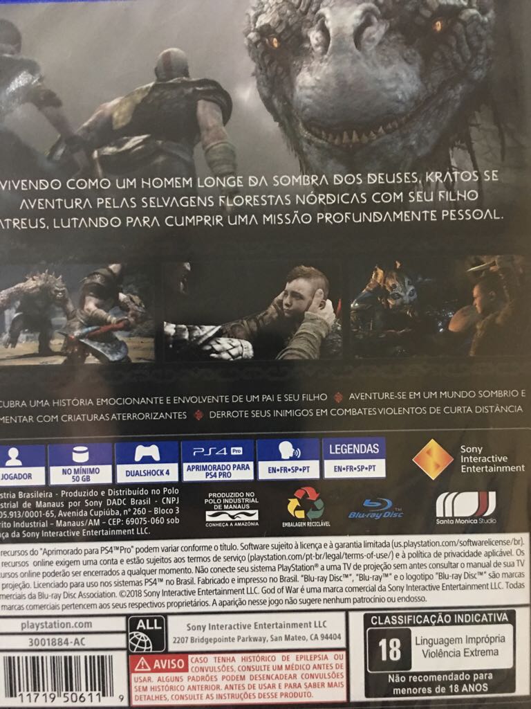 God of War - Sony PlayStation 4 (PS4) (Sony Interactive Entertainment - 1) video game collectible [Barcode 711719506119] - Main Image 2