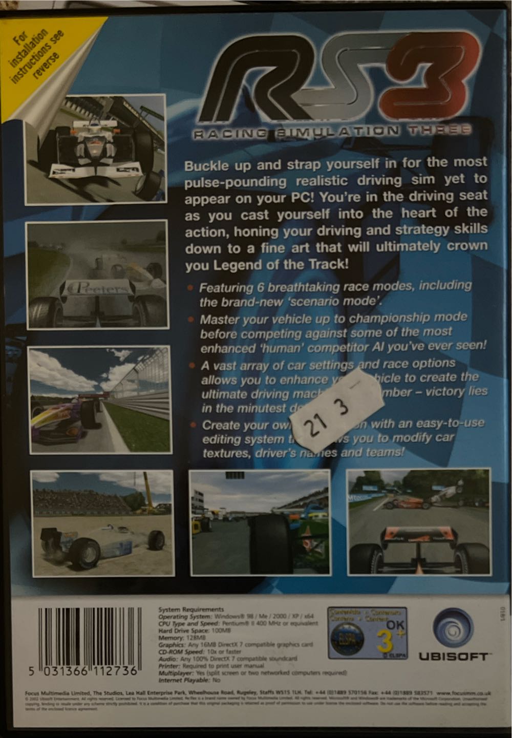 Racing Simulation 3 - PC video game collectible - Main Image 2