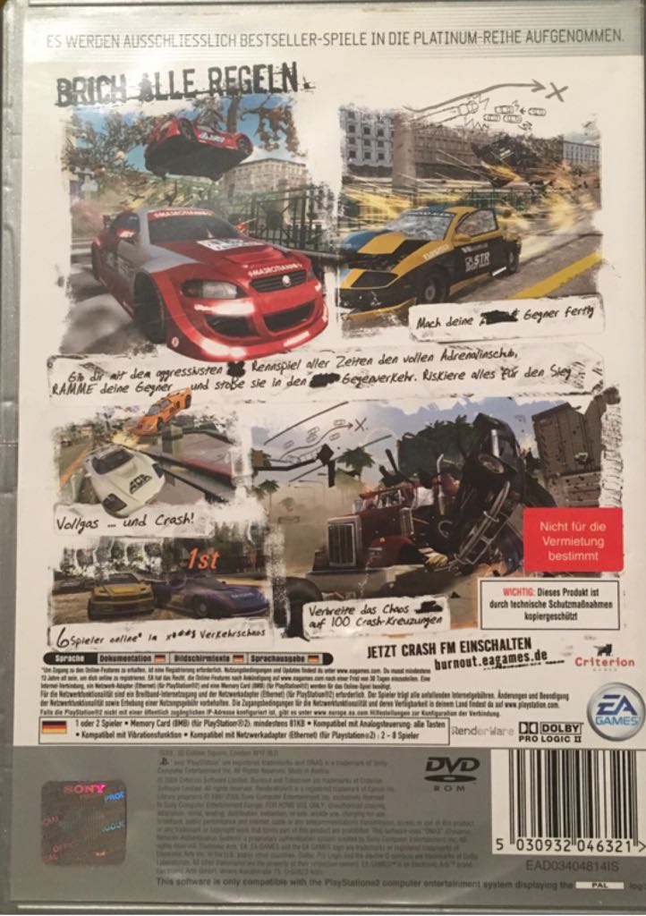 Burnout 3 : Takedown - Sony PlayStation 2 (PS2) (EA Games - 1-2) video game collectible [Barcode 5030932046321] - Main Image 2
