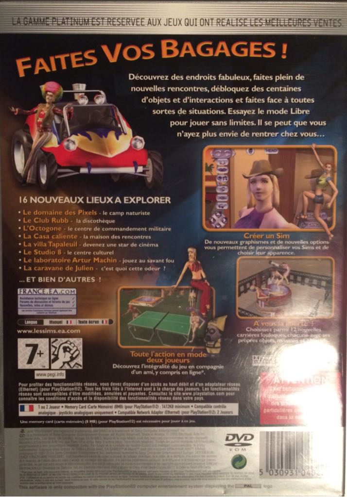 Les Sims Permis De Sortir - Sony PlayStation 2 (PS2) (EA Games) video game collectible [Barcode 5030931040221] - Main Image 2
