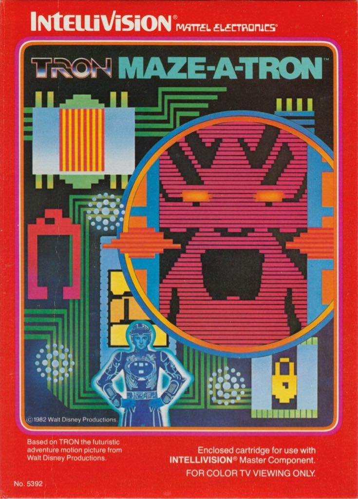 TRON: Maze-a-Tron - Intellivision video game collectible - Main Image 1