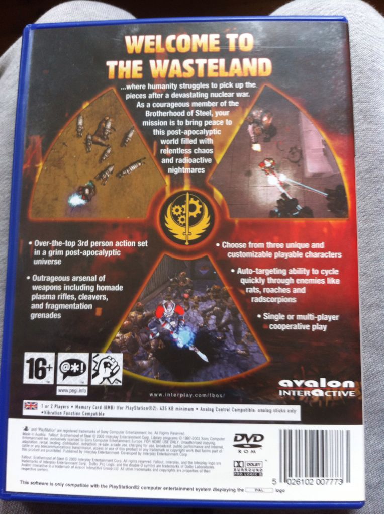 Fallout : Brotherhood of Steel - Sony PlayStation 2 (PS2) (Interplay - 1-2) video game collectible [Barcode 5026102007773] - Main Image 2