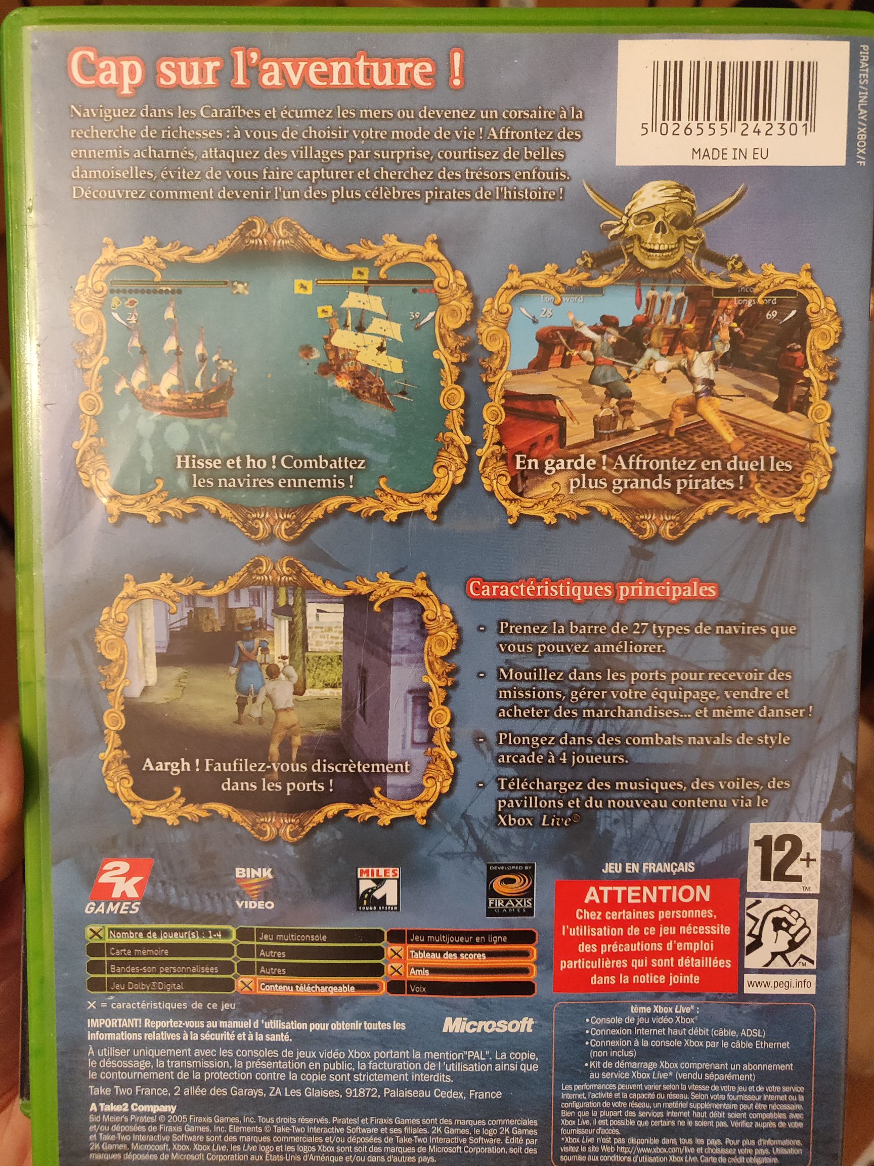 Pirates: Live The Life - Microsoft Xbox (1-4) video game collectible [Barcode 5026555242301] - Main Image 2