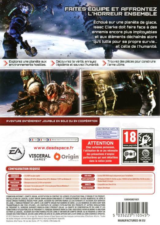 Dead Space 3 - Sony PlayStation 3 (PS3) (Electronic Arts - 1) video game collectible [Barcode 5030930110086] - Main Image 2
