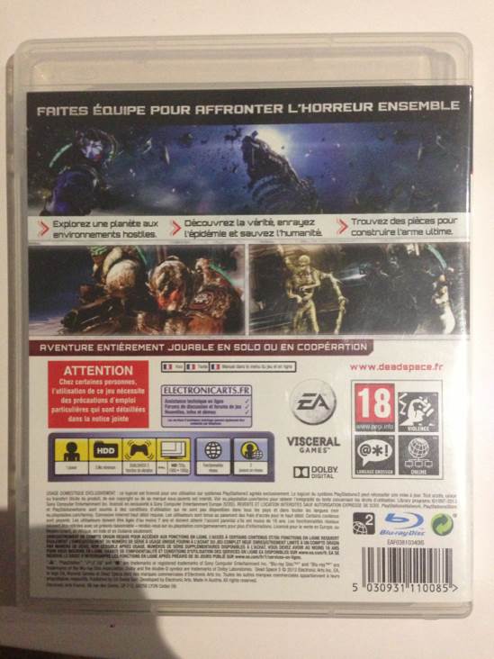 Dead Space 3 PS3 - Sony PlayStation 3 (PS3) (EA Electronic Arts - 1) video game collectible [Barcode 5030931110085] - Main Image 2