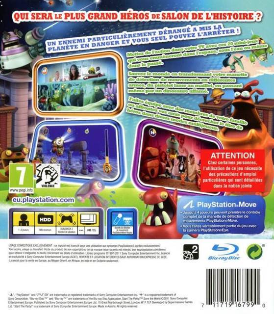Start The Party! - Sony PlayStation 3 (PS3) (Sony Comptuter Entertainment) video game collectible [Barcode 711719211341] - Main Image 2