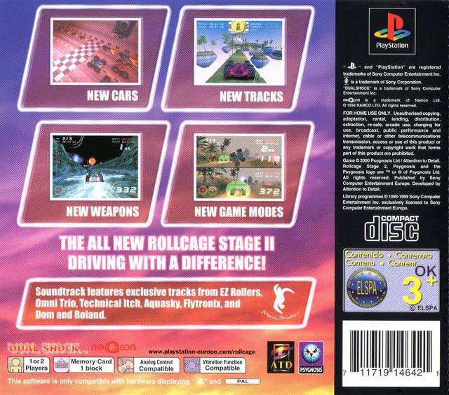 Rollcage Stage 2 - Sony PlayStation (Crave Entertainment - 1-2) video game collectible [Barcode 711719146421] - Main Image 2