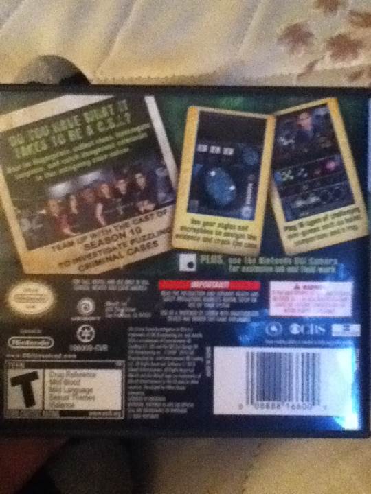 CSI: Crime Scene Investigation Unsolved! - Nintendo DS (Ubisoft - 1) video game collectible [Barcode 008888166009] - Main Image 2