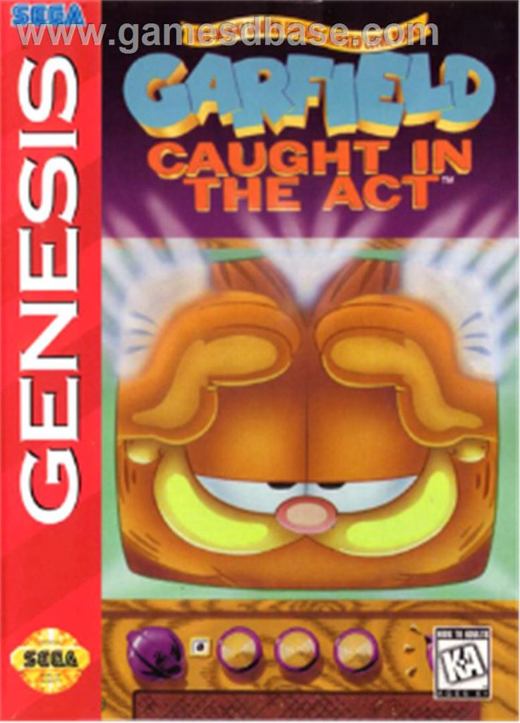 Garfield Caught In The Act - Sega Genesis (Mega Drive) video game collectible - Main Image 1