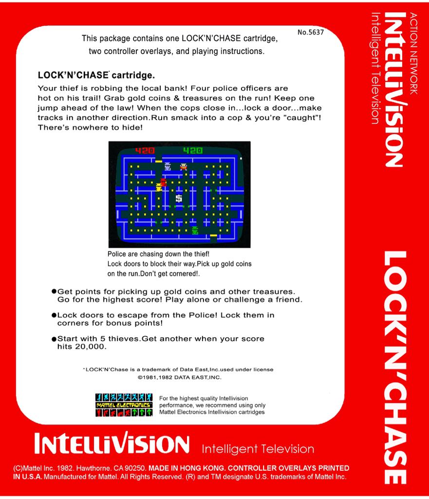 Lock’n’chase - Intellivision video game collectible - Main Image 2