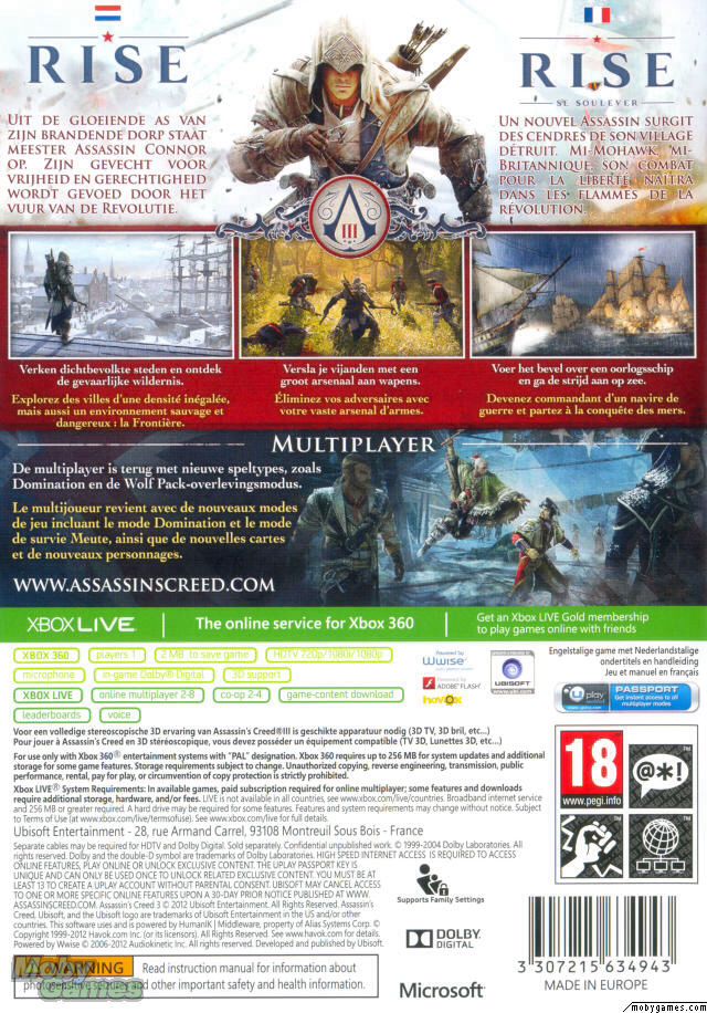 Assassins Creed III - Microsoft Xbox 360 (Ubisoft - 1) video game collectible - Main Image 2