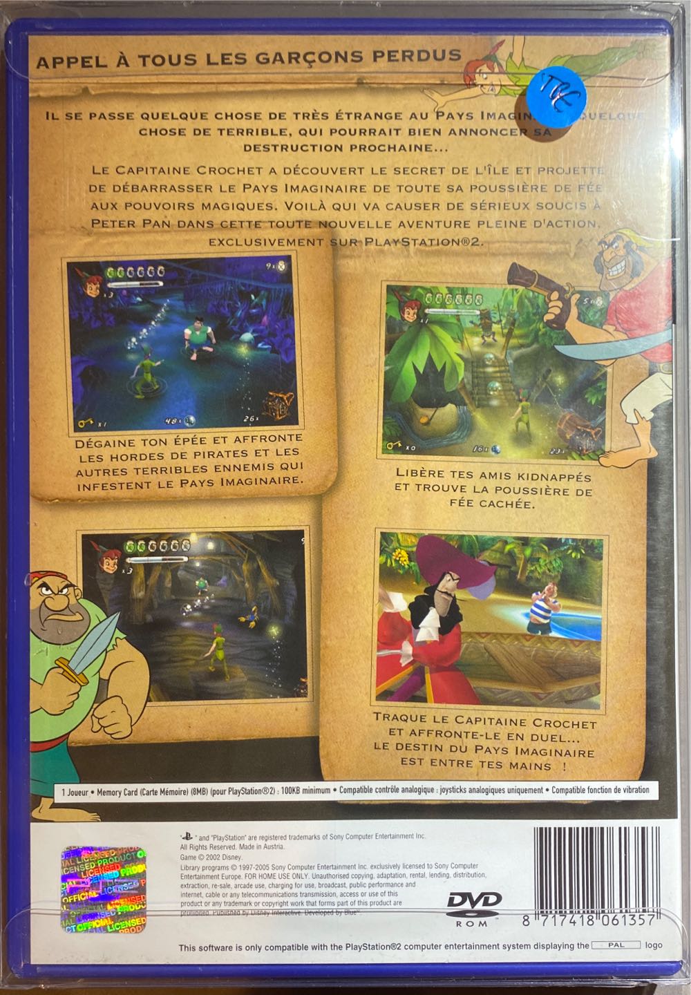 Peter Pan : La Legende Du Pays Imaginaire - Sony PlayStation 2 (PS2) (Disney  Interactive - 1) video game collectible [Barcode 8717418061357] - Main Image 3