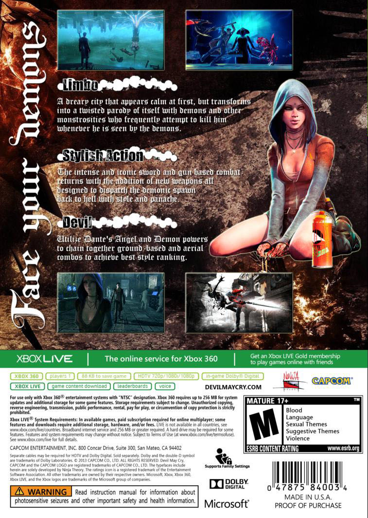 DmC: Devil May Cry - Microsoft Xbox 360 (Capcom) video game collectible - Main Image 2