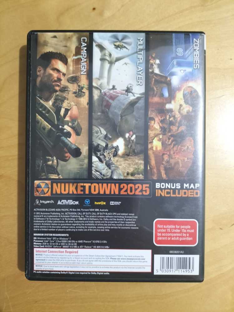 Call Of Duty: Black Ops 2 - PC (Activision - 1-24) video game collectible [Barcode 5030917114953] - Main Image 2