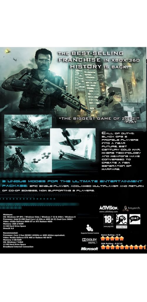 Call Of Duty: Black Ops 2 - Sony PlayStation 3 (PS3) (Dark_Gamer) video game collectible - Main Image 2