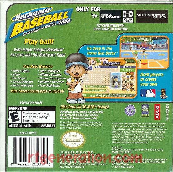 Backyard Baseball 2006 - Nintendo Game Boy Advance (GBA) video game collectible - Main Image 2