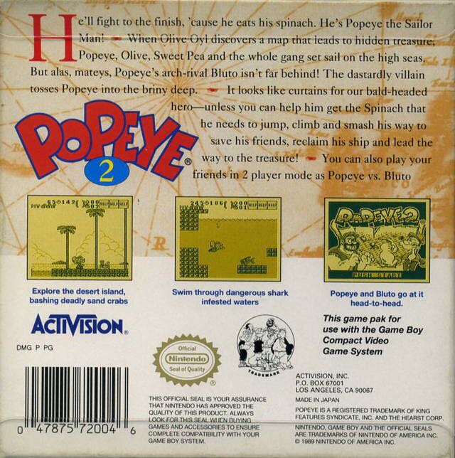Popeye 2 - Nintendo Game Boy video game collectible - Main Image 2