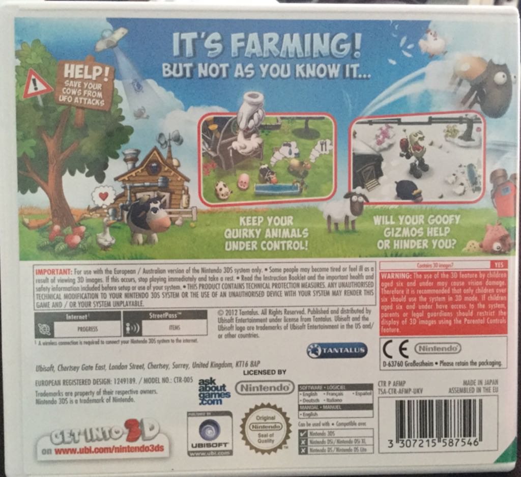 Funky Barn 3D - Nintendo 3DS (Ubisoft - 1) video game collectible [Barcode 0008888167112] - Main Image 2