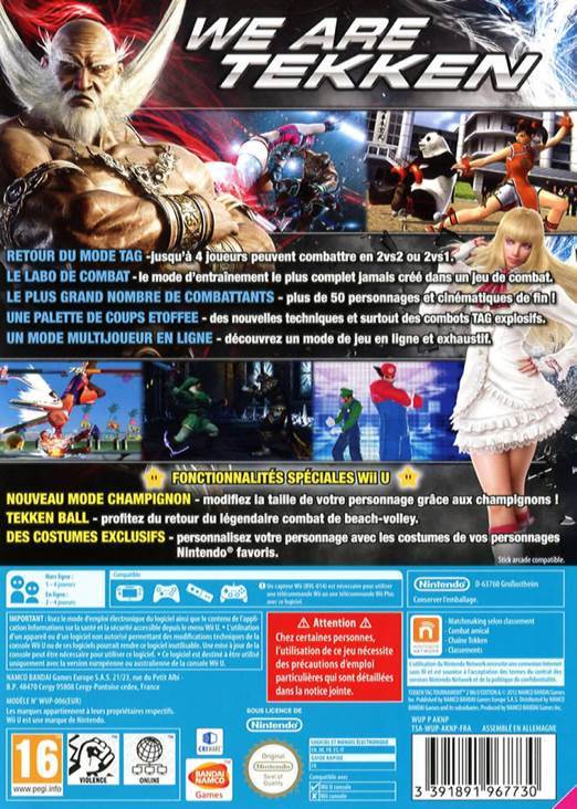 Tekken Tag Tournament 2: Wii U Edition - Nintendo Wii U (Bandai Namco Games - 4) video game collectible [Barcode 722674810012] - Main Image 2