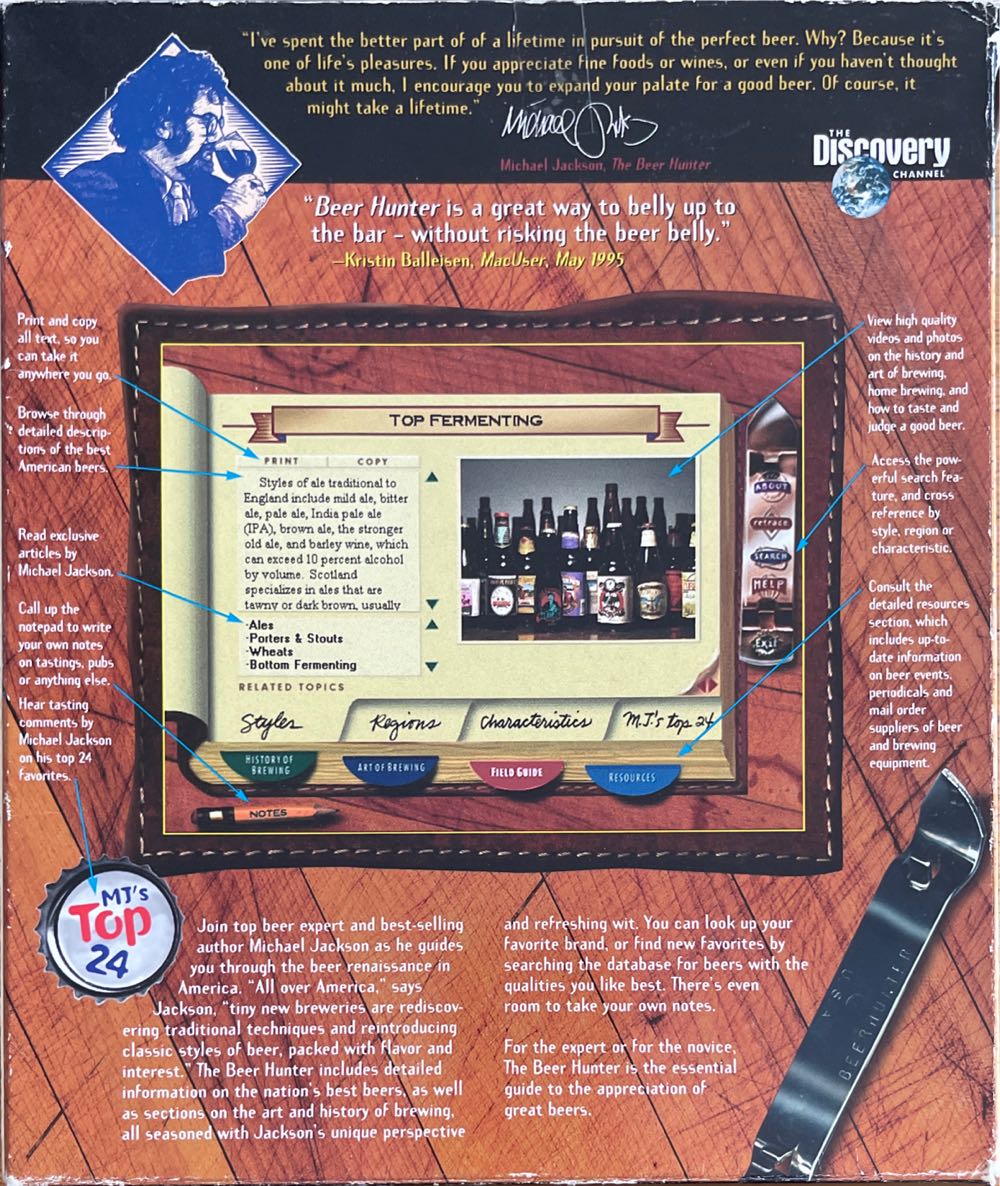 Michael Jacksons The Beer Hunter - Apple macOS video game collectible [Barcode 743252245392] - Main Image 2