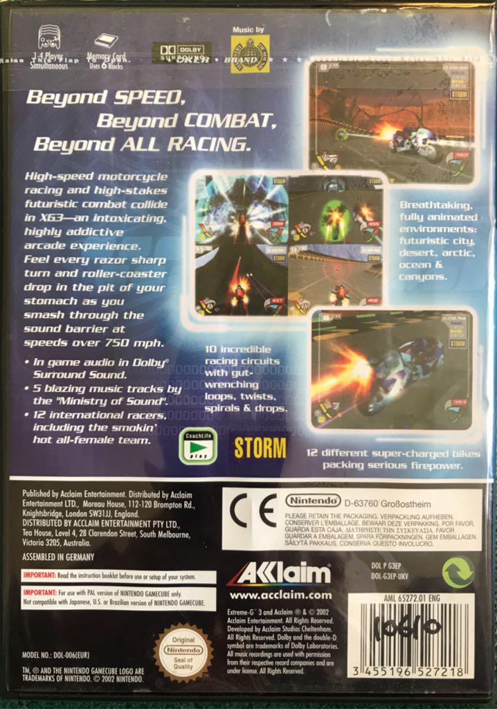 Extreme-G: XG3 - Nintendo GameCube (Acclaim Entertainment - 4) video game collectible [Barcode 3455196527218] - Main Image 2