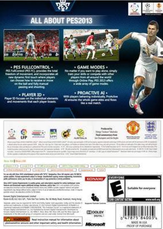 Pro Evolution Soccer 2013 - Microsoft Xbox 360 video game collectible [Barcode 4012927037218] - Main Image 2
