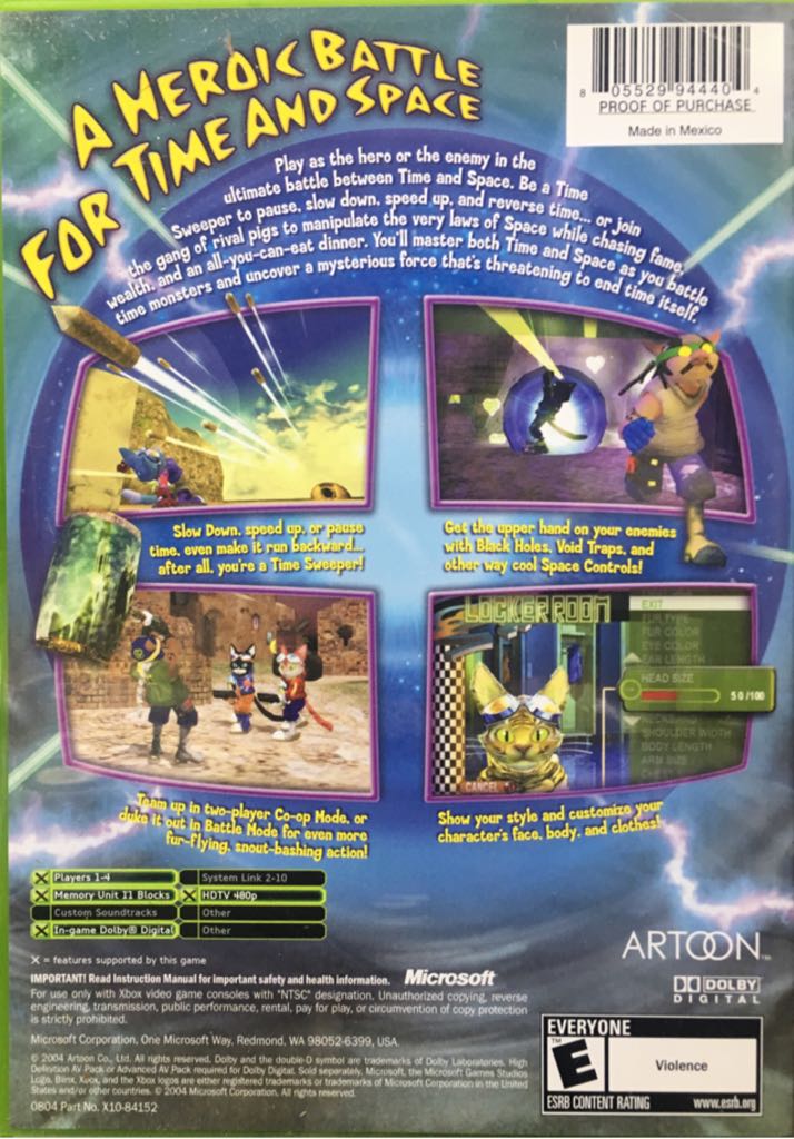Blinx 2: Masters Of Time & Space - Microsoft Xbox (Microsoft Studios - 4) video game collectible [Barcode 805529944404] - Main Image 2