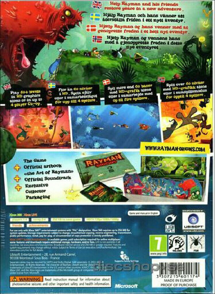 Rayman Origins Collector’s Edition - Microsoft Xbox 360 (Ubisoft) video game collectible [Barcode 3307215601259] - Main Image 2