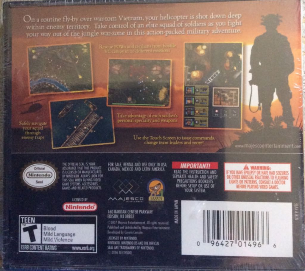 Operation Vietnam - Nintendo DS (Majesco Entertainment - 1) video game collectible [Barcode 096427014966] - Main Image 2