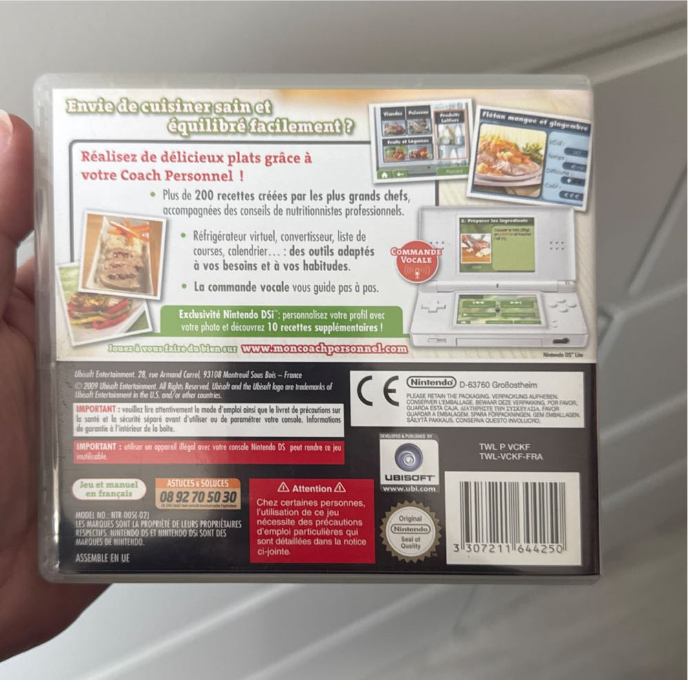 Mon Coach Personnel - Mes Recettes Plaisir Et Ligne - Nintendo DS video game collectible [Barcode 3307211644250] - Main Image 2