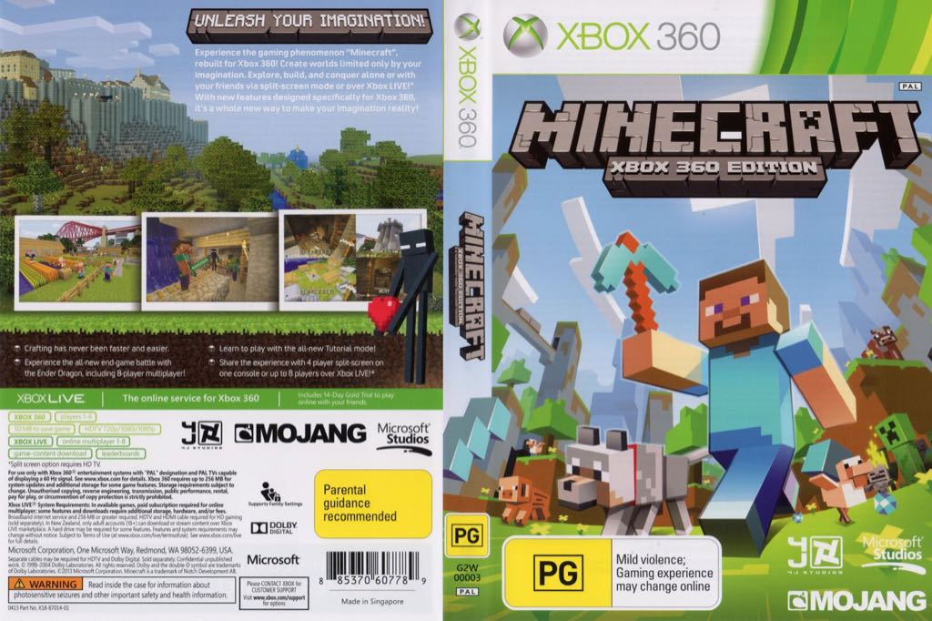 Minecraft Xbox 360 Edition - Microsoft Xbox 360 (Mojang - 4) video game collectible - Main Image 2