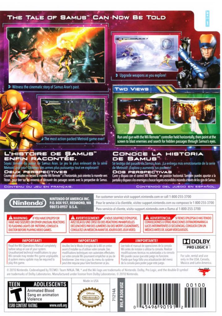 Metroid: Other M - Nintendo Wii (Nintendo) video game collectible - Main Image 2